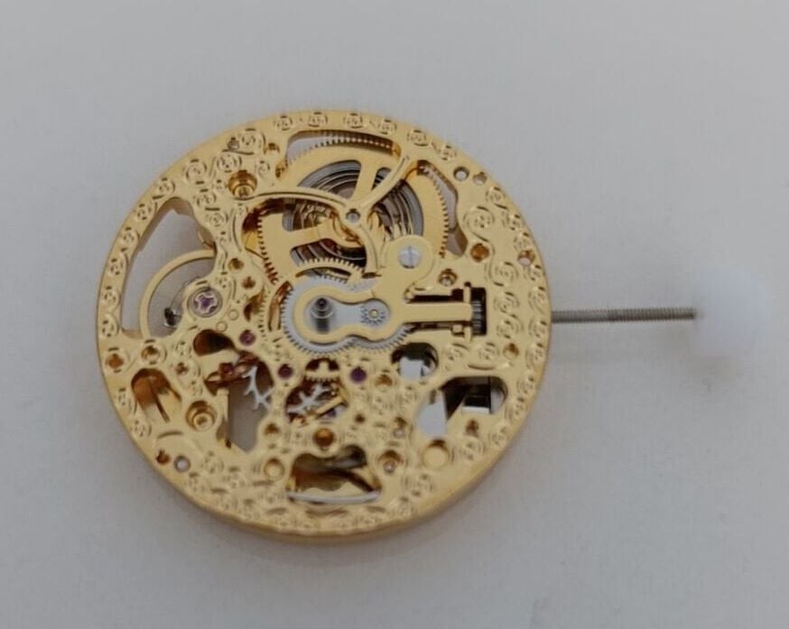 Taransparan Model Otomatik Kurmalı Saat Makinası