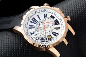 Roger Dubuis Excalibur Siyah Silikon Saat Kordonu