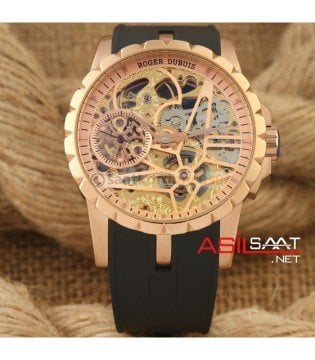 Roger Dubuis Excalibur Siyah Silikon Saat Kordonu