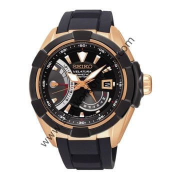 Seiko Velatura srh024p1 Siyah Silikon Kordon