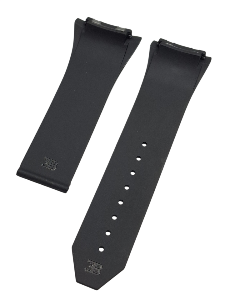 Bugatti Model Uyumlu Siyah Silikon Saat Kordonu