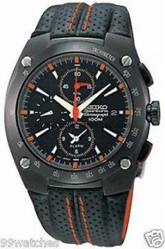 Seiko Sportura Sna595p Siyah Deri Saat Kordonu