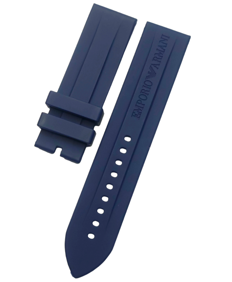 Emporio Armani AR5873 Uyumlu Mavi Silikon Kordonĺ