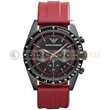 Emporio Armani AR6114 Uyumlu Kırmızı Silikon Saat Kordonu