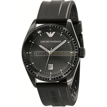 Emporio Armani AR0683 Uyumlu Siyah Silikon Saat Kordonu