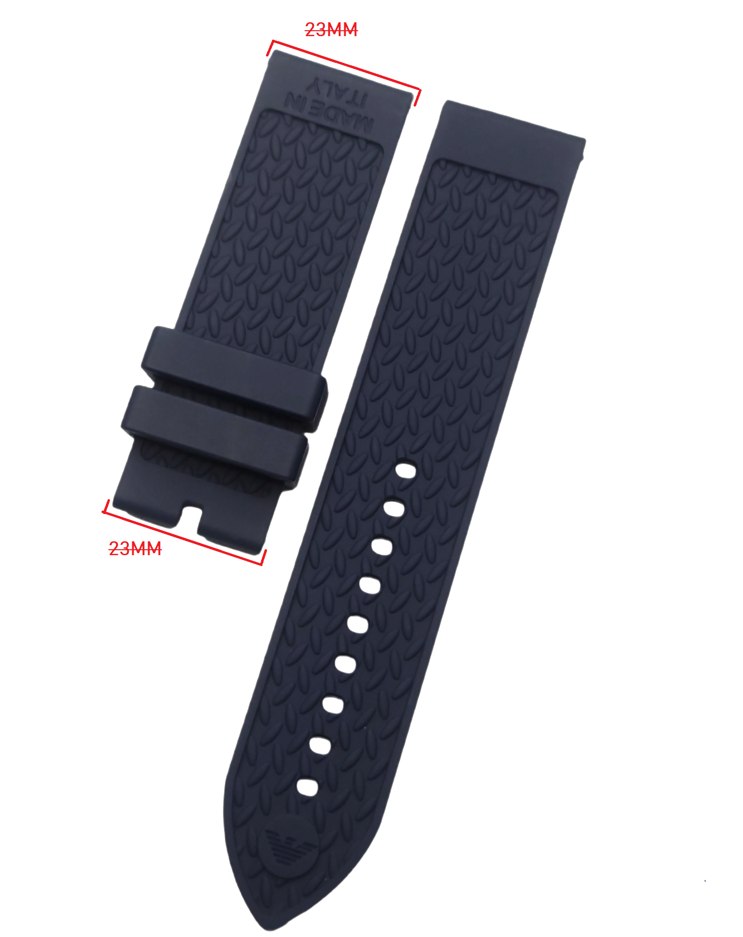 Emporio Armani AR0683 Uyumlu Siyah Silikon Saat Kordonu