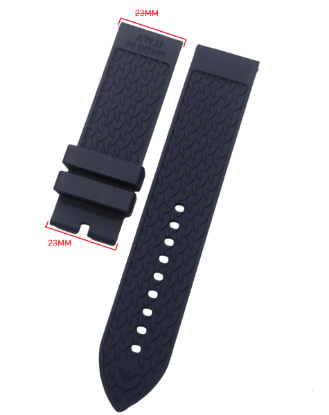 Emporio Armani AR0683 Uyumlu Siyah Silikon Saat Kordonu