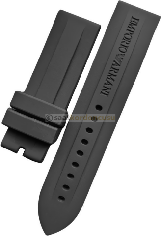 Emporio Armani AR0686 Uyumlu Siyah Silikon Kordon