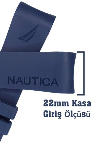 Nautica a12627g Uyumlu Mavi Silikon Saat Kordonu