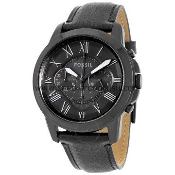 fossil fs5132 uyumlu siyah deri saat kordonu