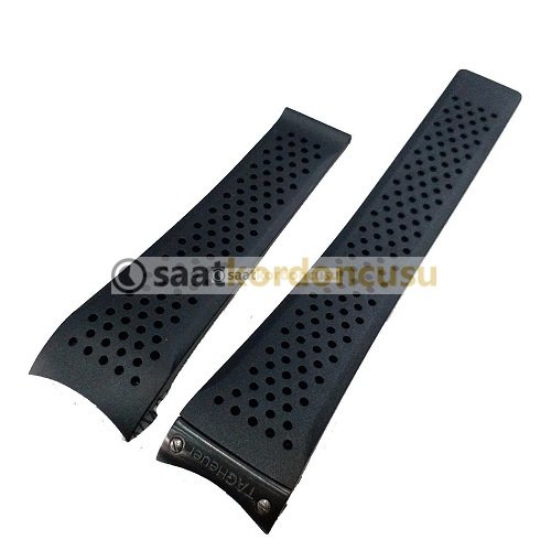Tag Heuer Uyumlu 23mm Siyah Silikon Kordon