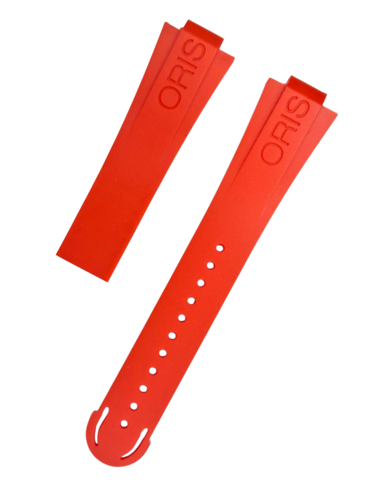Oris Aquis Modeli 23mm Kırmızı Silikon Saat Kordonu