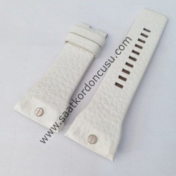 Dıesel dz4163 Beyaz Deri Kayış