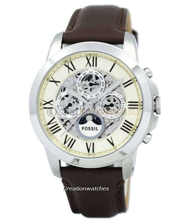 fossil me3099 uyumlu kahverenk deri saat kordonu