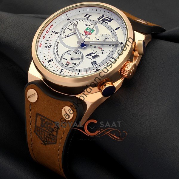 Tag Heuer West Mc Laren Kahverenk Süet Deri Saat Kordonu