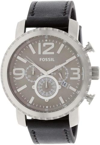 Fossil BQ1175 Uyumlu 24mm Siyah Deri Saat Kordonu