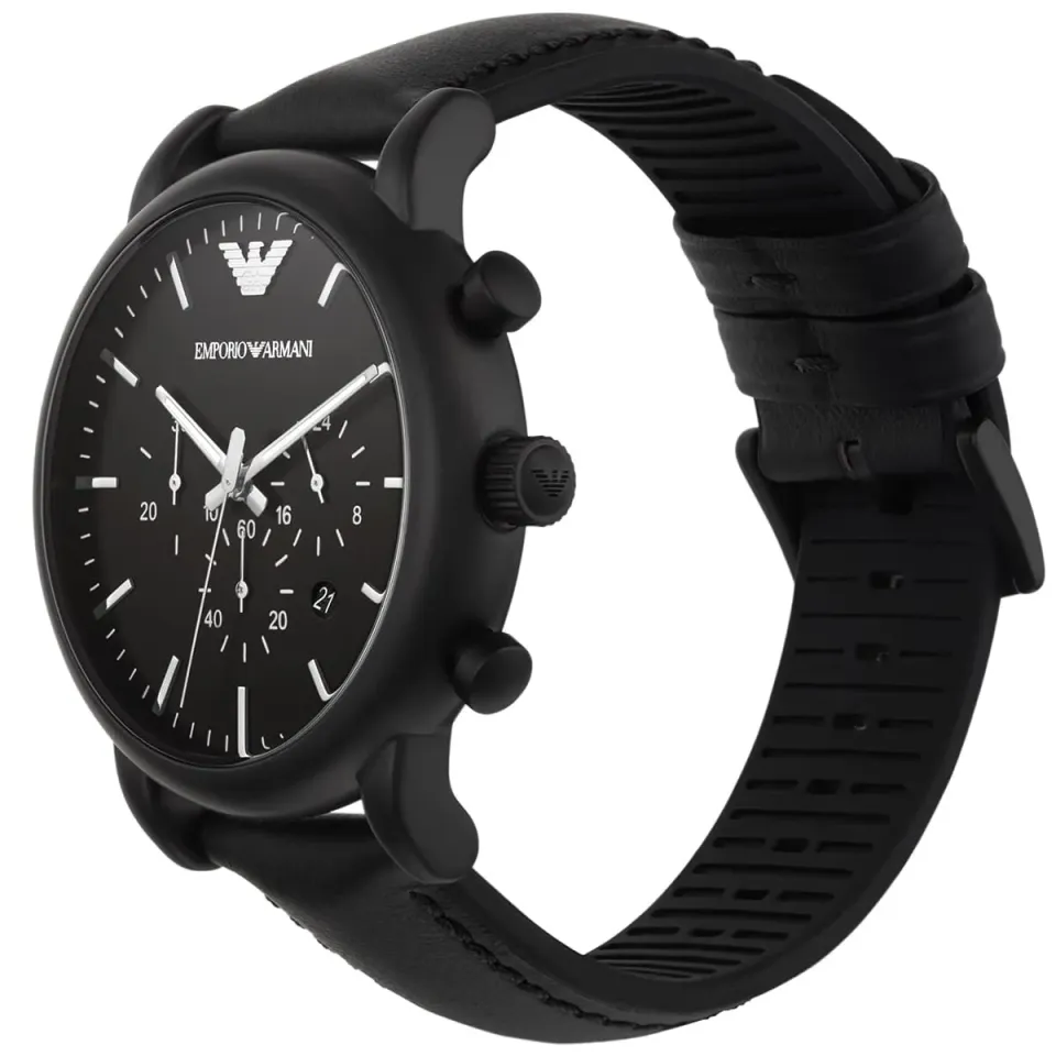 Emporio Armani Ar1970 Uyumlu Siyah Deri Saat Kordonu