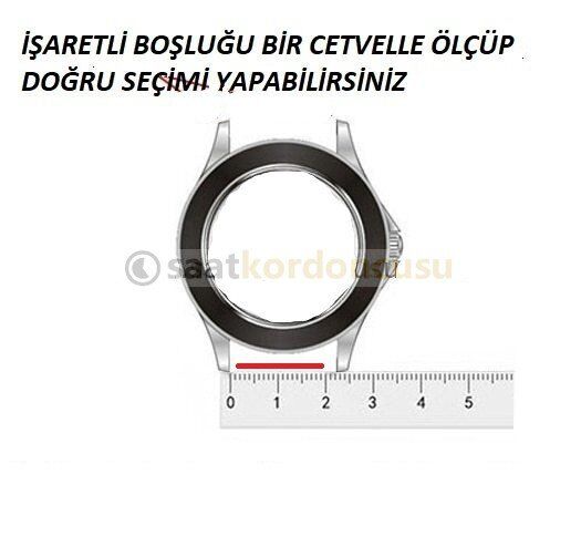 IWC Uyumlu 24mm Siyah Tekstil Saat Kordonu