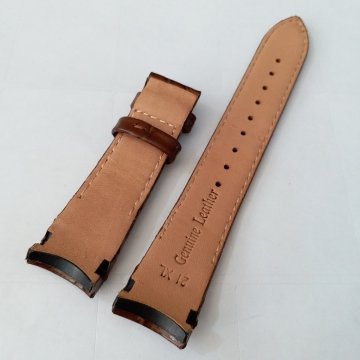 Seiko Premier Uyumlu 21mm Deri Saat Kordonu KAHVE