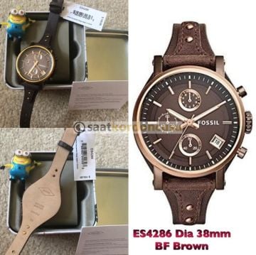 Fossil es4286 Uyumlu Kahverenk Deri Saat Kordonu