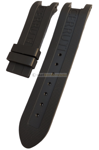 Cerruti 1881 cra051c224h Uyumlu Siyah Silikon Saat Kordon