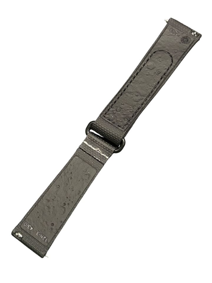 Omega Speedmaster 20mm Cırtlı Gri Renk Silikon Saat Kordonu