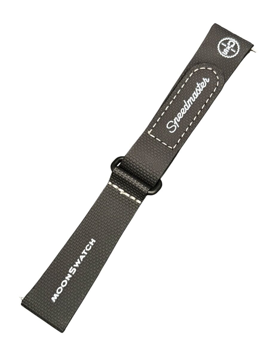 Omega Speedmaster 20mm Cırtlı Gri Renk Silikon Saat Kordonu