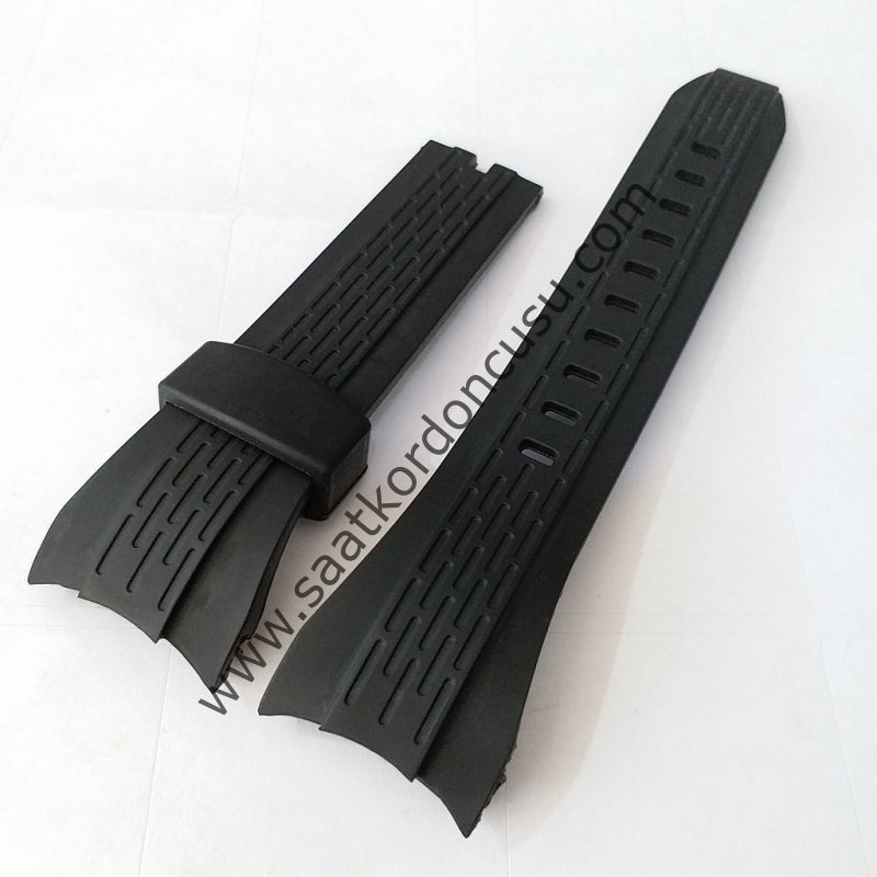 Seiko Lord Chronograph Serisi Uyumlu Silikon Kordon SİYAH