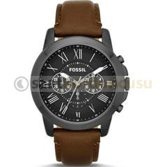 fossil fs4885 uyumlu kahverenk deri saat kordonu