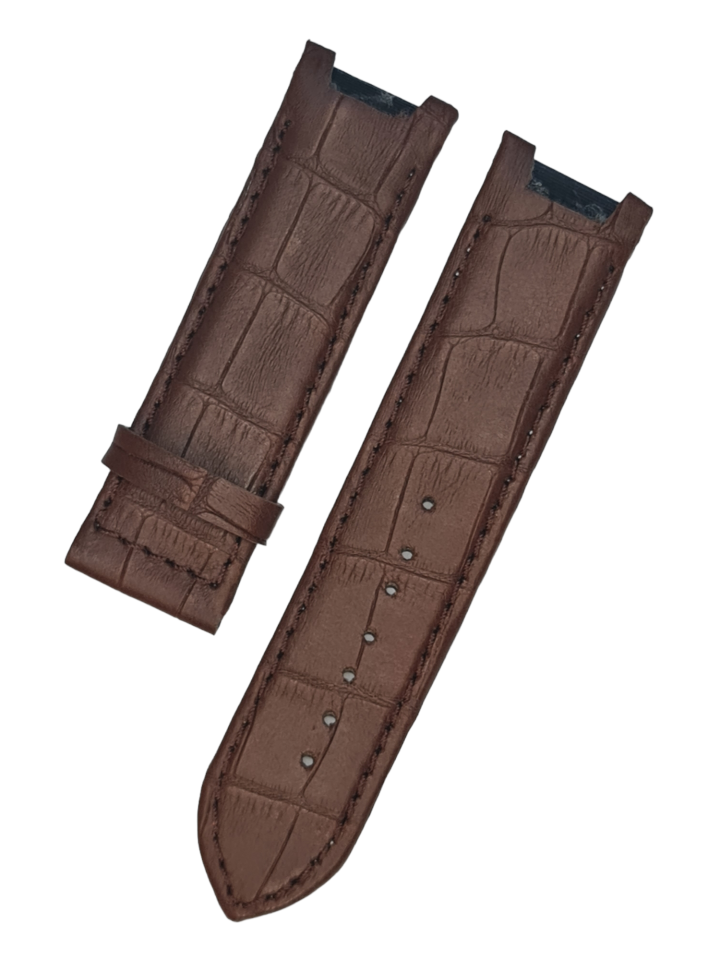 Cerruti 1881 crc013g222g El Yapımı Kahverenk Deri Saat Kordonu