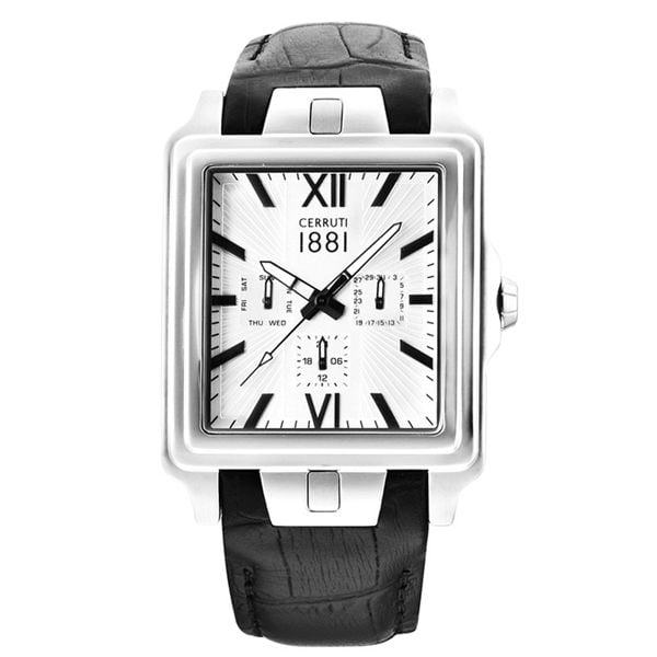 Cerruti 1881 crc013g272 El Yapımı Siyah Deri Saat Kordonu