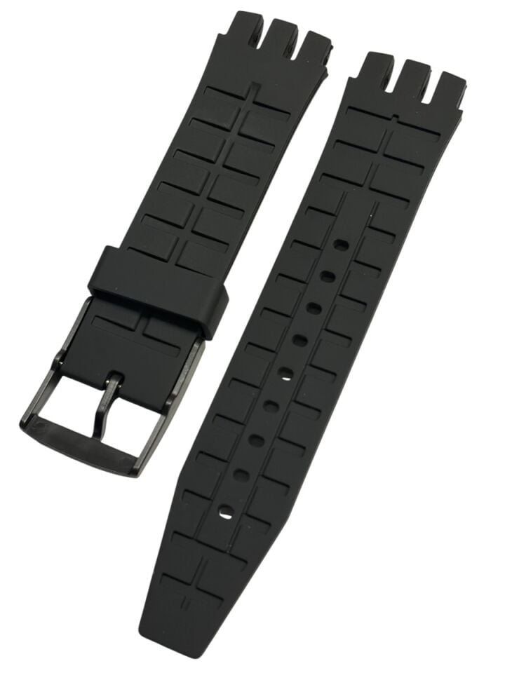 Swatch Scuba Model Uyumlu Siyah Silikon Saat Kordonu