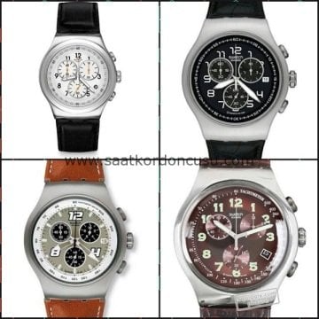 Swatch Yos Modeli 24mm Kahverenk Deri Saat Kordonu