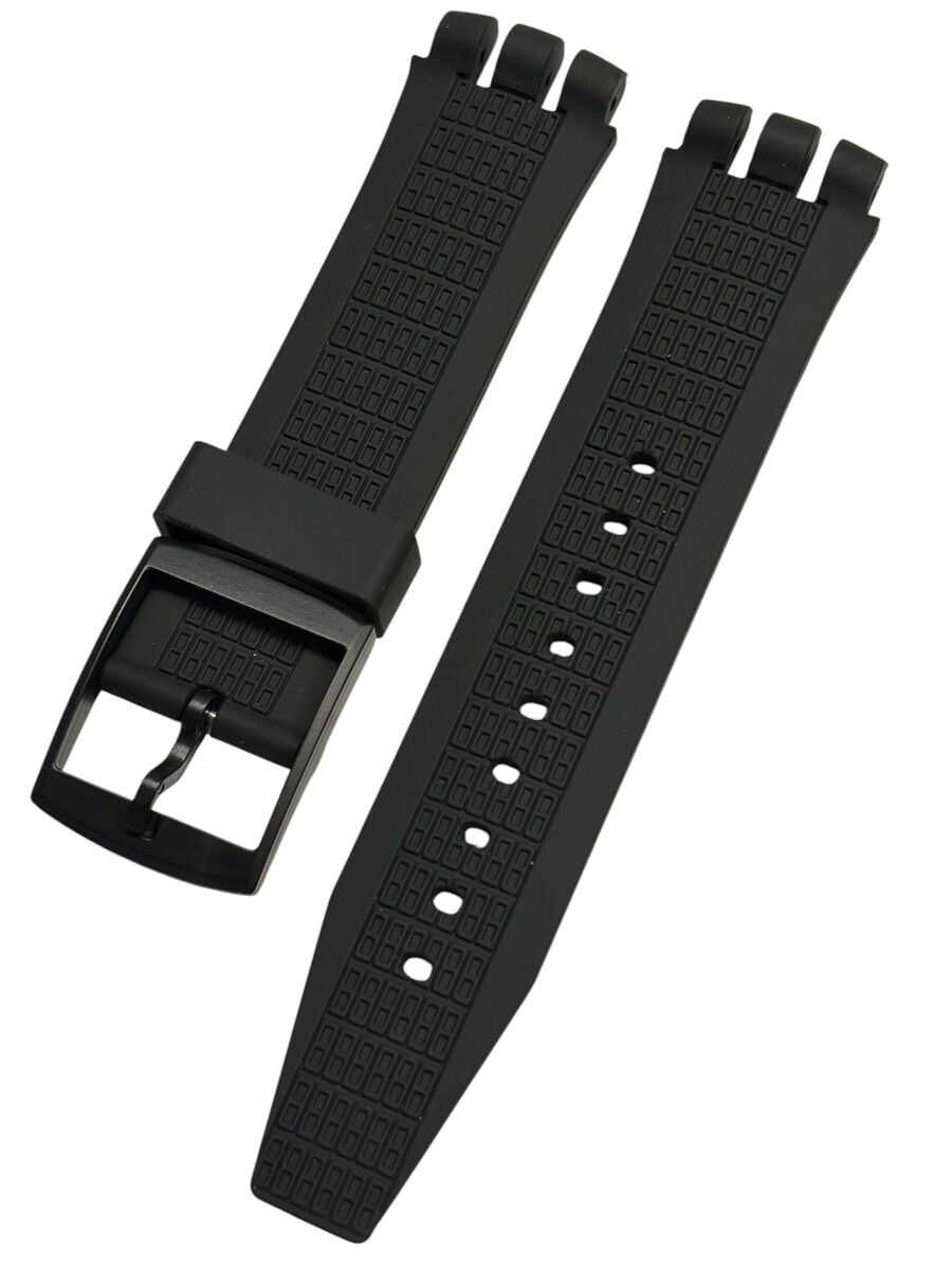 Swatch Scuba Model Uyumlu Siyah Silikon Saat Kordonu