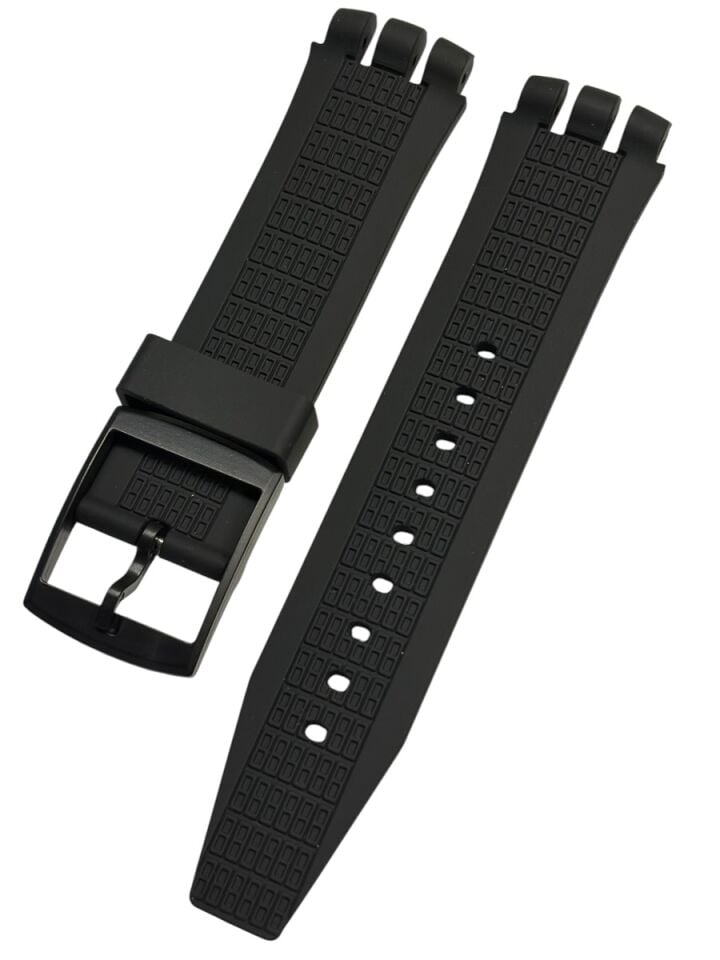 Swatch Scuba Model Uyumlu Siyah Silikon Saat Kordonu