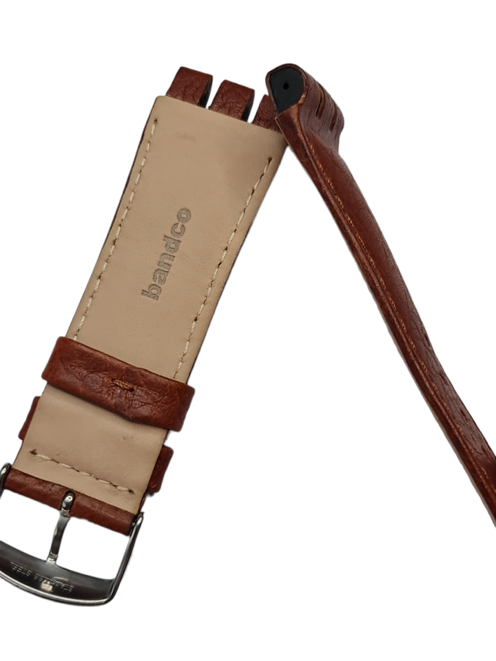 Swatch Yos Modeli 24mm Kahverenk Deri Saat Kordonu