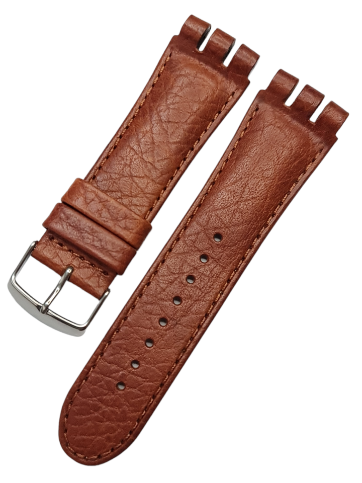Swatch Yos Modeli 24mm Kahverenk Deri Saat Kordonu