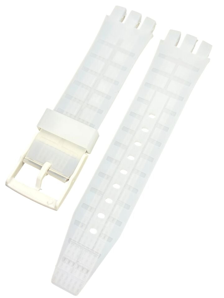 Swatch Scuba Model Uyumlu Beyaz Silikon Saat Kordonu