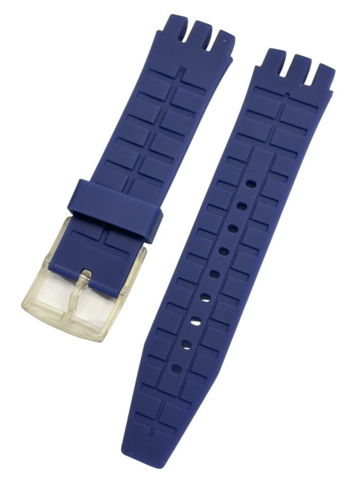 Swatch Scuba Model Uyumlu Mavi Silikon Saat Kordonu