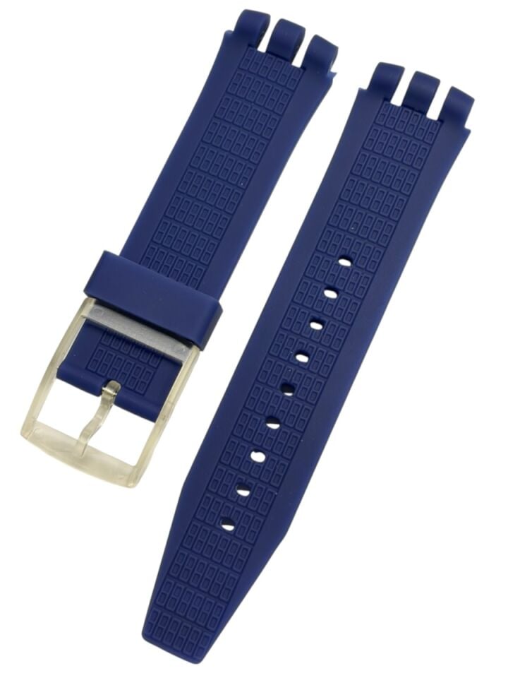 Swatch Scuba Model Uyumlu Mavi Silikon Saat Kordonu