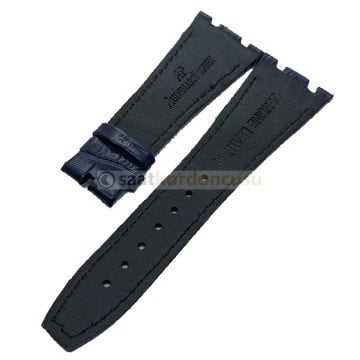 audemars piguet royal oak 28x18mm siyah deri saat kordonu
