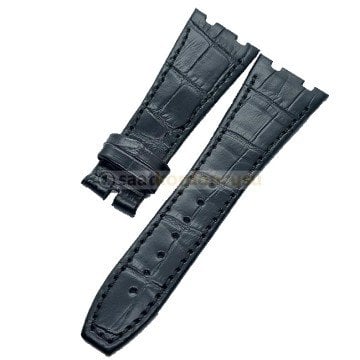 audemars piguet royal oak 28x18mm siyah deri saat kordonu