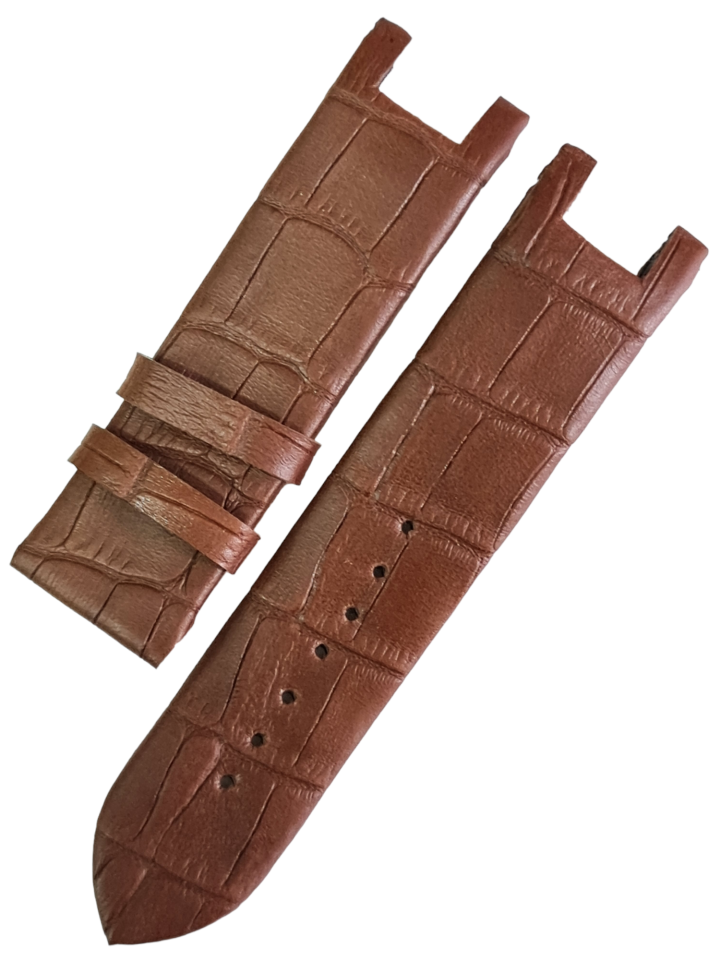 Cerruti 1881 CT64631X103074 Uyumlu El Yapımı Kahverenk Deri Saat Kordonu