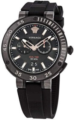 Versace V Extreme pro Dual Time VECN00219 Silikon Saat Kordonu