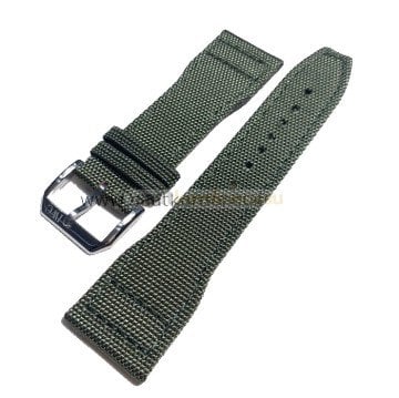 IWC Uyumlu 24mm Yeşil tekstil saat kordonu