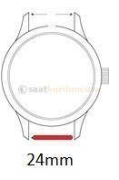 IWC Uyumlu 24mm Yeşil tekstil saat kordonu