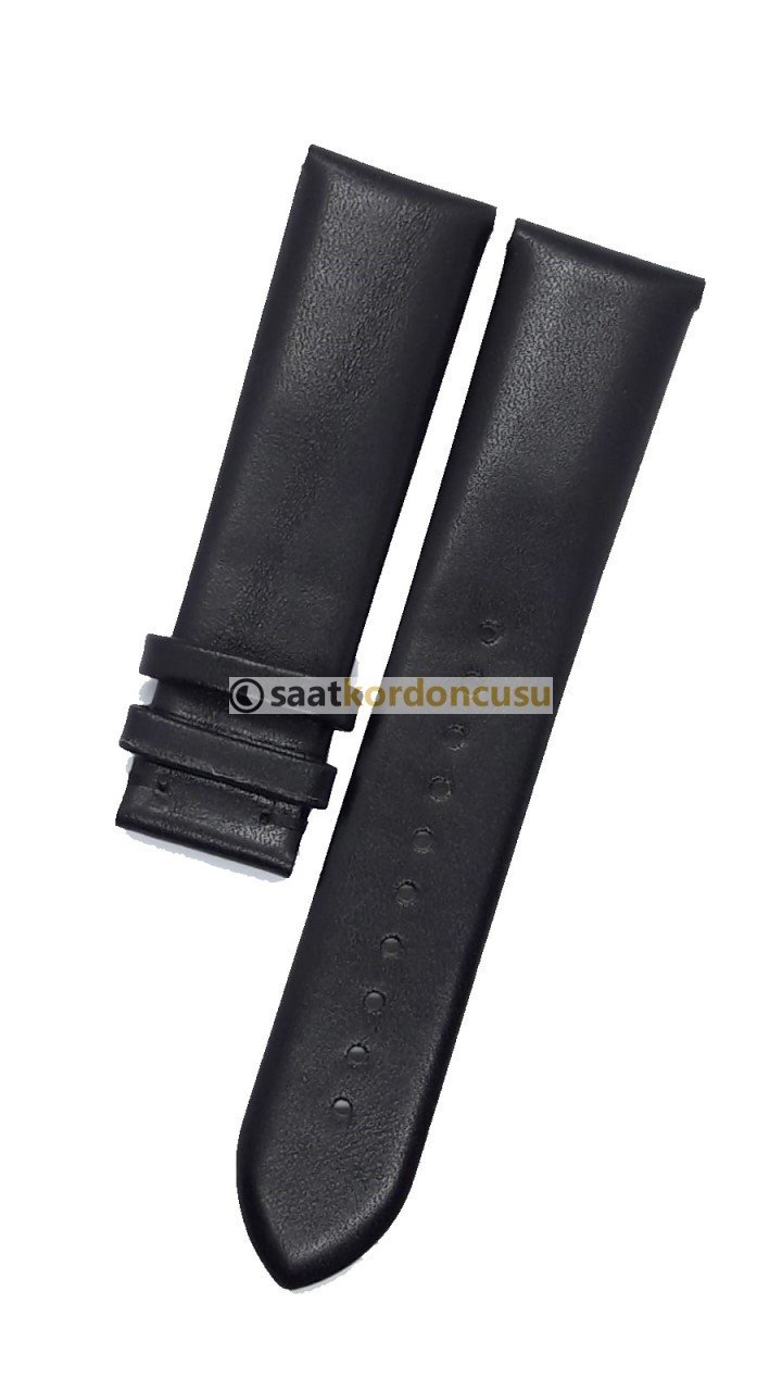 Emporio Armani AR0386 Uyumlu Siyah Deri Saat Kordonu