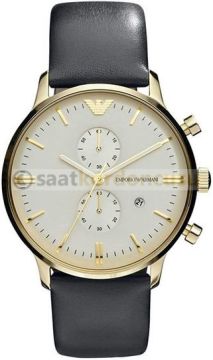 Emporio Armani AR0386 Uyumlu Siyah Deri Saat Kordonu