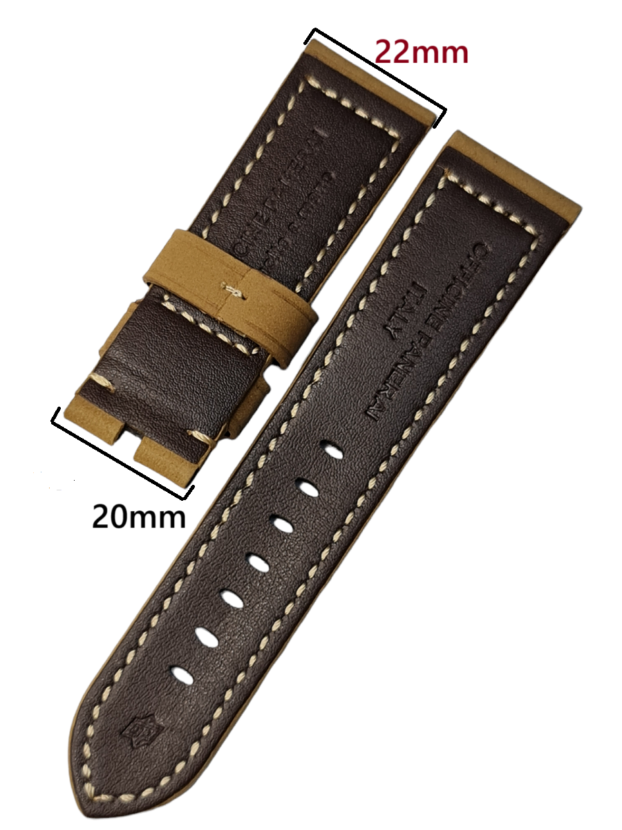 Panerai 22mm Taba Deri Saat Kordonu