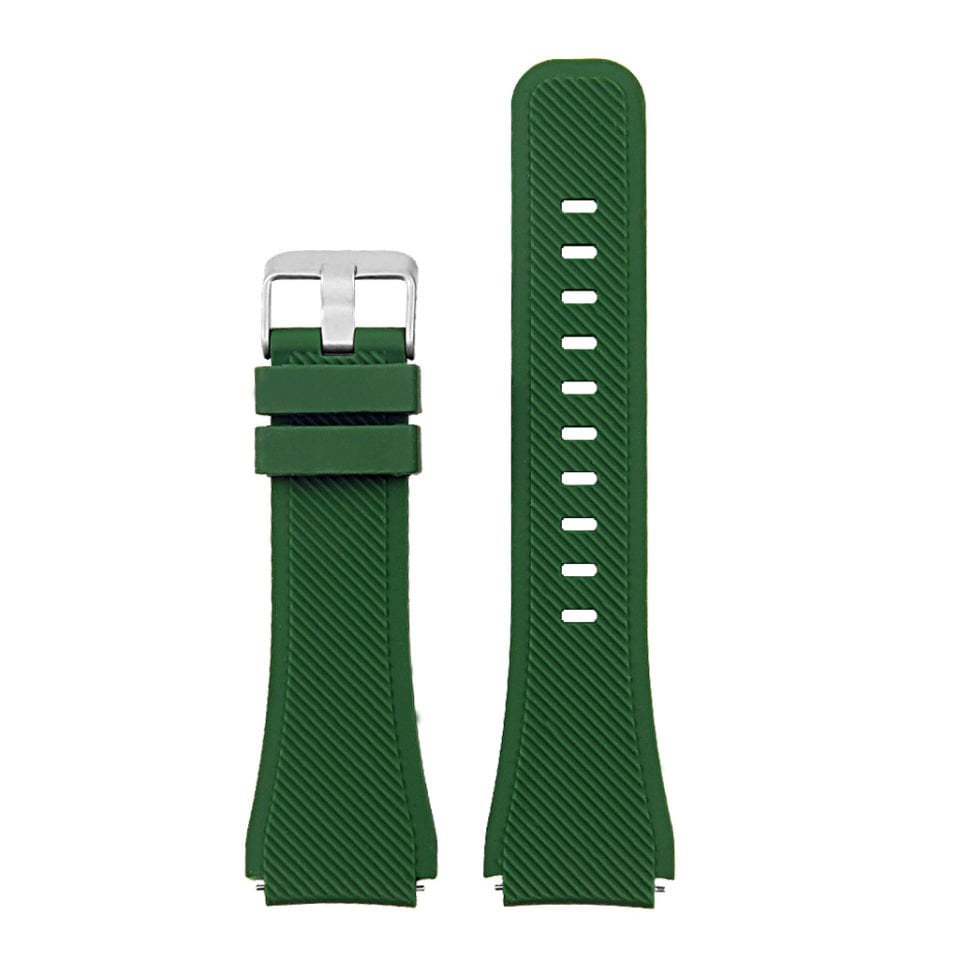 22mm Yeşil Samsung s3 Gear Frontier Silikon Akıllı Saat Kordonu